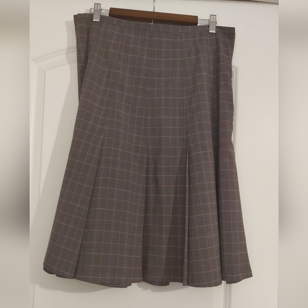 Vintage Plaid A-Line Skirt Grandmacore - Picture 2 of 14